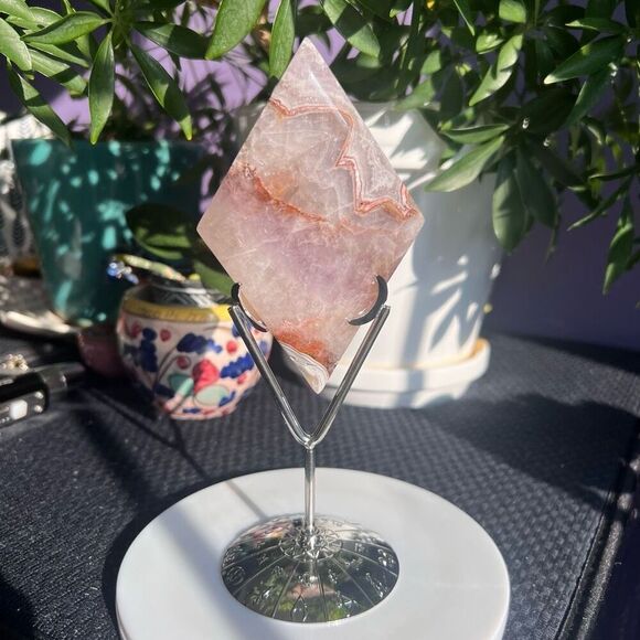 Amethyst and Crazy Lace Agate Mix Diamond with Zodiac Stand (#2) - Picture 12 of 12